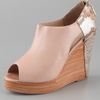 Rebecca Minkoff Trott Snakeeffect Leather Wedges in Beige - Lyst