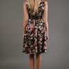 Bianca Nero Roseprint Cap Sleeve Dress  in Multicolor (nero) - Lyst