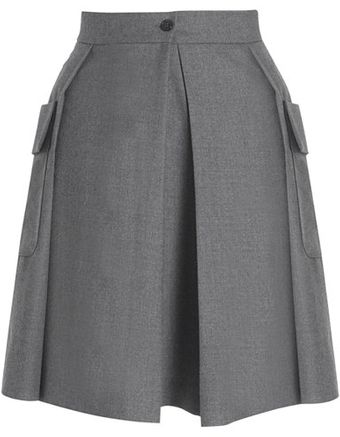 Boutique By Jaeger Wool Utility Skirt Grey - Lyst