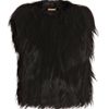 Diane Von Furstenberg Jane Fur Gilet in Black - Lyst