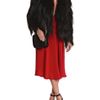 Diane Von Furstenberg Khiari Fur Coat in Black - Lyst