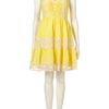 Topshop Lace Trim Dress By Parasol in Yellow - Lyst