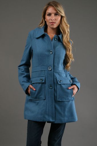 Tulle Single Breasted Coat - Lyst