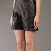 Alannah Leather Shorts in Black - Lyst