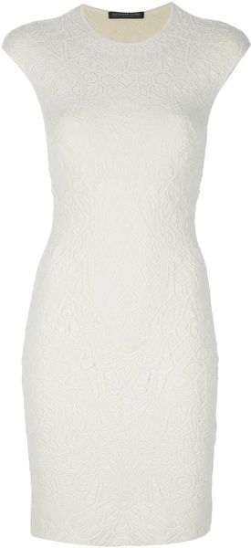Alexander Mcqueen Cathedral Dress in White (cream) - Lyst