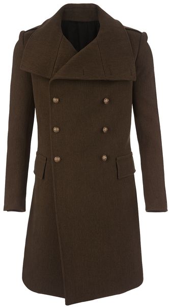 Balmain Military Coat - Lyst