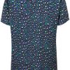 Topshop Silky Animal Print Tee in Blue - Lyst