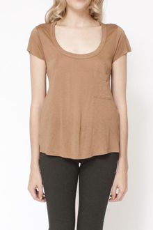 A.L.C. Classic Pocket Tee in Camel - Lyst