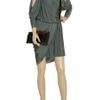 Alexander Wang Cutout Asymmetric Draped Dress in Green - Lyst