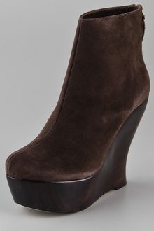 Alice + Olivia Java Suede Wedge Booties - Lyst
