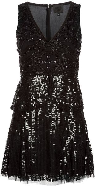 Anna Sui Deco Sequin Dress - Lyst