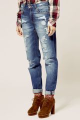 ASOS Collection Asos Boyfriend Jeans with Navajo Stitch Detail
