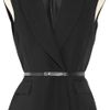 Bally Sleeveless Woolpiqué Blazer in Black - Lyst