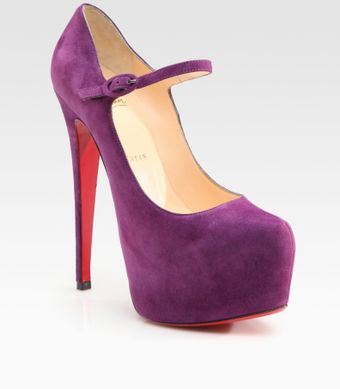 Christian Louboutin Lady Daf Suede Platform Pumps - Lyst