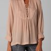 Dolan Lived in Lace Up Blouse in Pink - Lyst