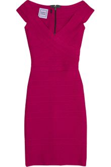 Hervé Léger Off-the-shoulder Bandage Dress - Lyst