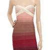 Hervé Léger Strapless Bandage Dress in Pink (fuchsia) - Lyst