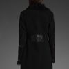 Mackage Tanya Fur Collar Coat in Black - Lyst