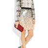 Matthew Williamson Feather and Sequinembellished Silk Skirt in Gray (silver) - Lyst