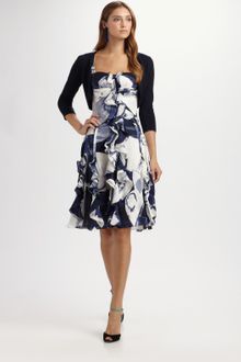 Oscar de la Renta Cashmere/silk Bolero Sweater - Lyst