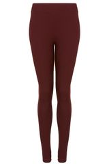 Topshop Burgundy Heavy Weight Legging