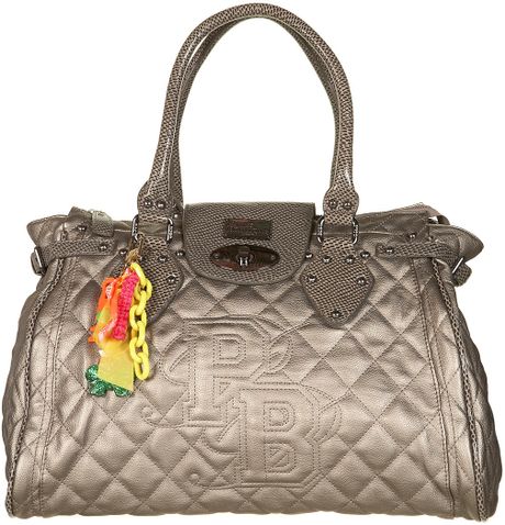 Topshop Quilted Twister Bag By Pauls Boutique** in Gray (gunmetal)
