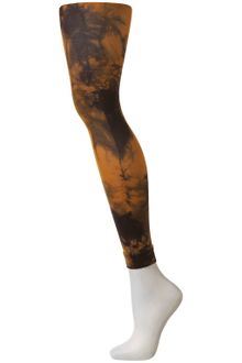 Topshop Ochre Tie Dye Footless Tights - Lyst