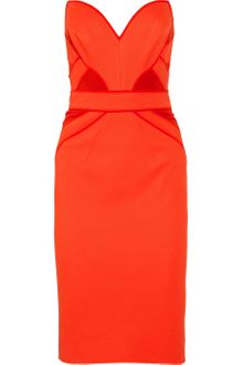 Zac Posen Strapless Crepe Corset Dress - Lyst