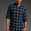 Edun Long Sleeve Wrinkle Shirt in Blue for Men (petrol) - Lyst