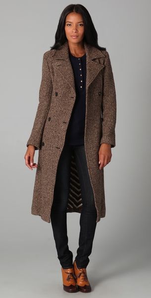 Marc By Marc Jacobs Avalon Herringbone Coat - Lyst