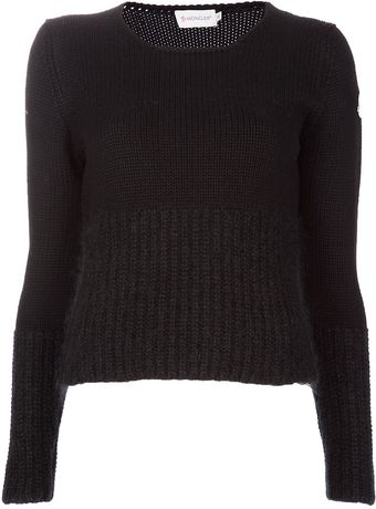 Moncler Knitted Jumper - Lyst