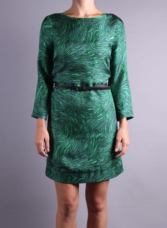 Tibi  Shift Dress with Belt - Lyst