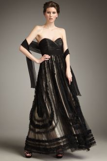 Alberto Makali Ruffle-trimmed Strapless Ball Gown - Lyst