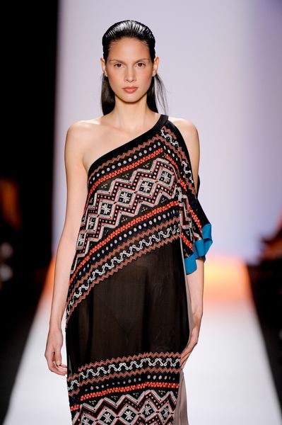 Bcbgmaxazria Spring 2012 Asymmetric OneShoulder Dress in Black - Lyst