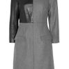 Mcq By Alexander Mcqueen Leatherpaneled Woolblend Dress in Gray - Lyst