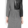 Mcq By Alexander Mcqueen Leatherpaneled Woolblend Dress in Gray - Lyst