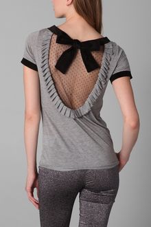RED Valentino Short Sleeve Tee Shirt with Net Back - Lyst