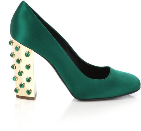 green satin shoes uk