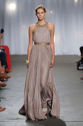 Doo. Ri Spring 2012 Beige Dress with Leather Trim - Lyst
