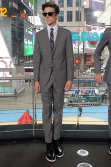 DKNY Spring 2012 2-Piece Light Gray Suit - Lyst