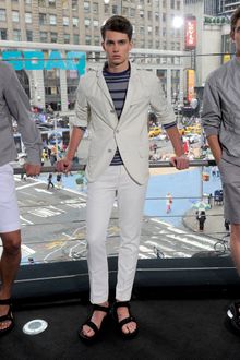 DKNY Spring 2012 Blue Crew-Neck Sweater - Lyst