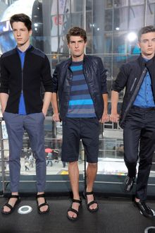 DKNY Spring 2012 Striped Blue T-Shirt - Lyst