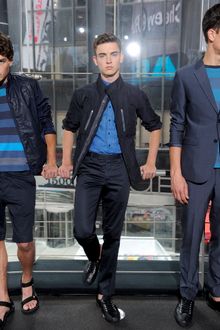 DKNY Spring 2012 Blue Button-Down Shirt - Lyst