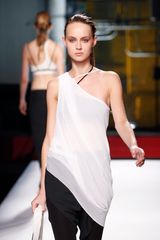 Helmut Lang Spring 2012 White Asymmetric Tunic