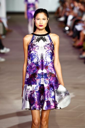 Prabal Gurung Spring 2012 White and Purple Dress - Lyst