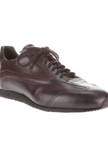 Santoni Leather Trainer - Lyst