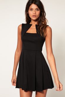 ASOS Collection Asos Fit and Flare Dress with Square Neck - Lyst