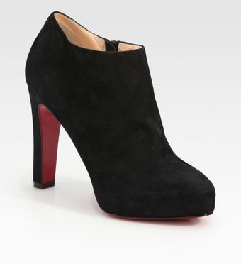 Christian Louboutin Vicky Suede Platform Ankle Boots - Lyst