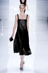 Derek Lam Spring 2012 Black Leather Apron Dress