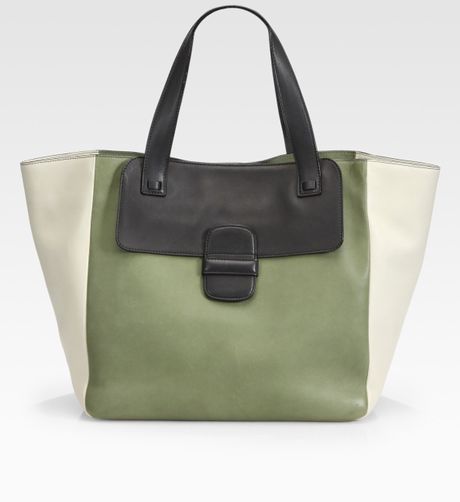 Marc Jacobs Colorblock Tote Bag in Green - Lyst